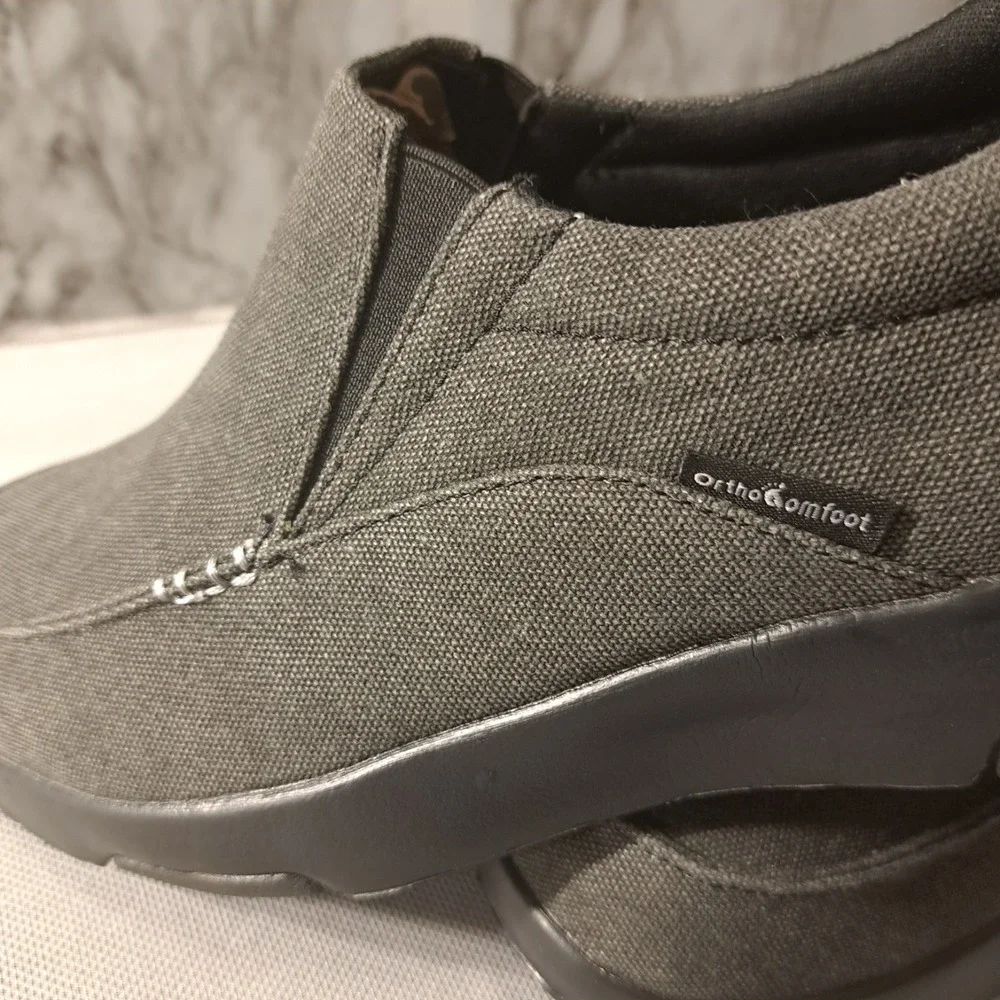Ortho Comfoot Men's Slip On‎ Loafers/Shoes Gray Stability/Cushioning 10